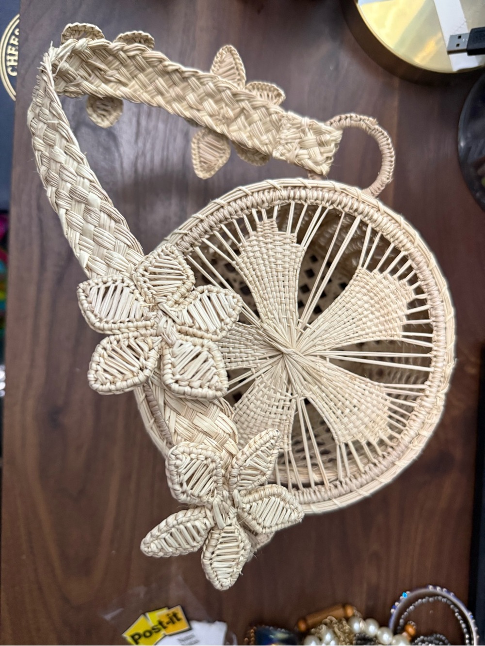 Kaanas Natural Woven Mini Basket Bag